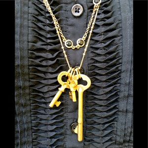 MULTIPLE LENGTH SKELETON KEYS NECKLACE